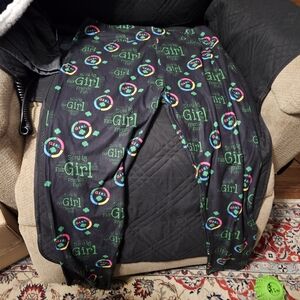 Girl Scout Black and Green Leggings